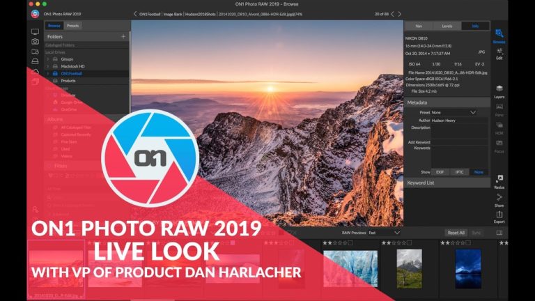 ON1 Photo RAW 2019 Live Look – Recorded Live Event