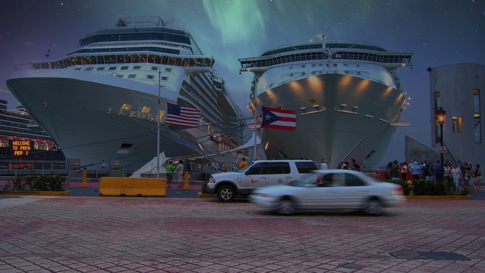 Boat side by side.