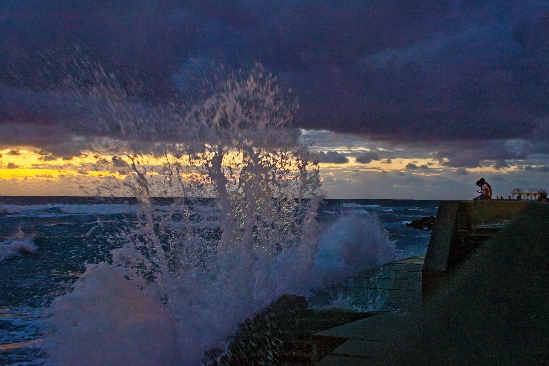 Sunset at the seawall