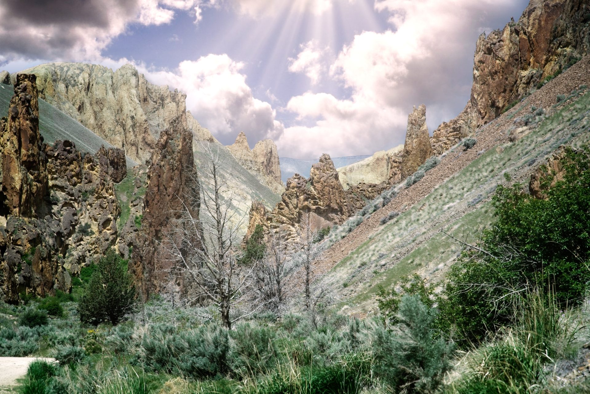 Sun Flair in Jordan valley