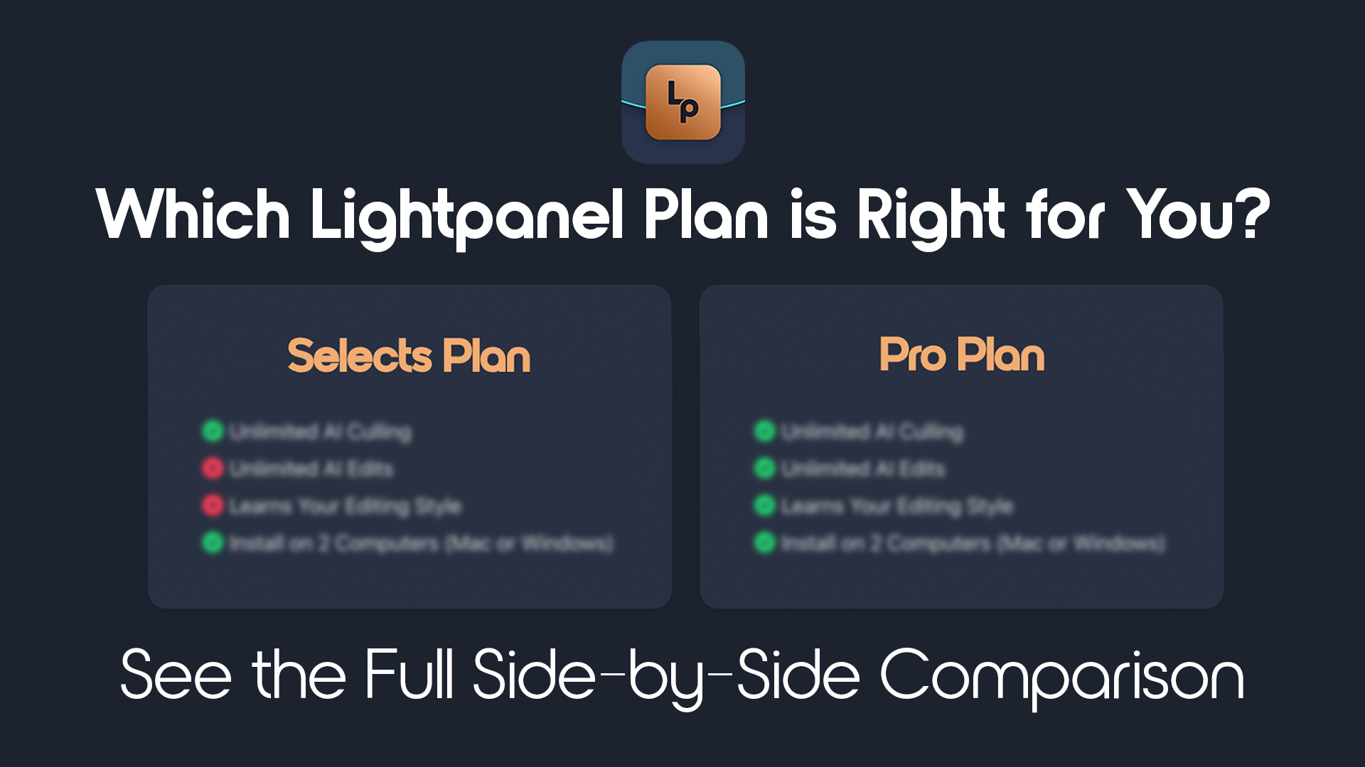 Selects vs pro plan banner image