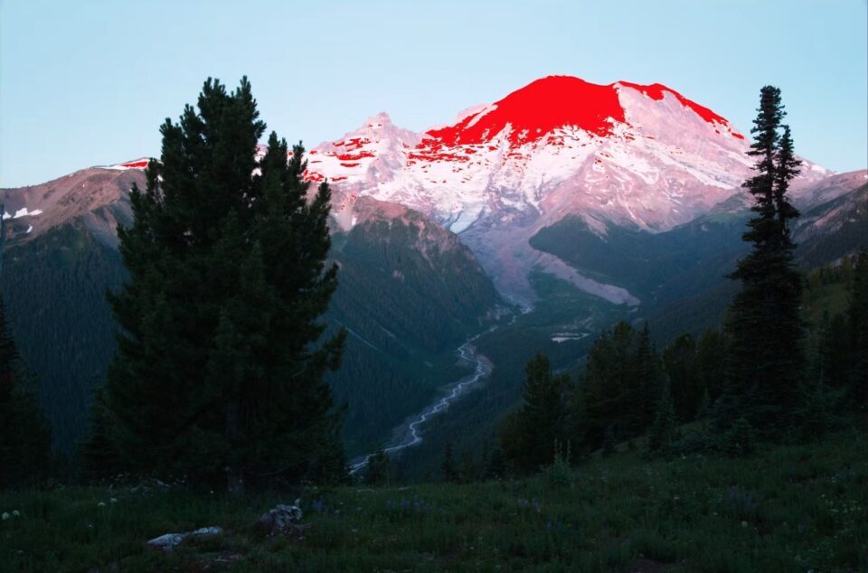 High contrast mountain landscape edited in ON1 Photo RAW 2026 using HDR merge and luminosity masking