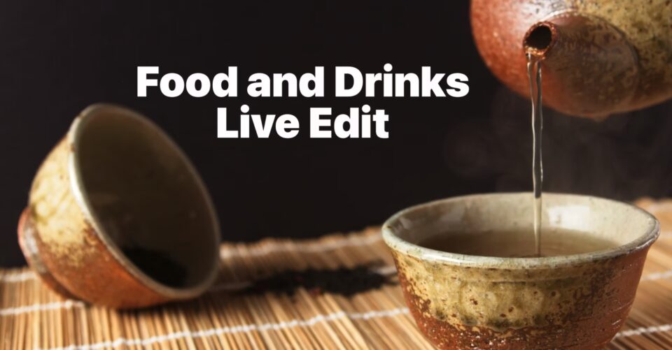 Food and Drinks Live Edit session in ON1 Photo RAW demonstrating masking techniques, dynamic contrast, and light sculpting for food photography.