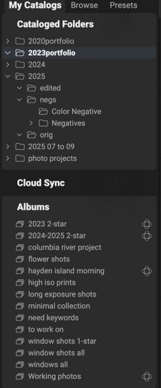 Cataloged photos view in ON1 Photo RAW photo management software