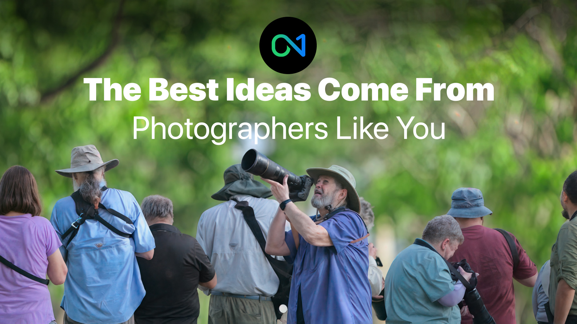 Group of photographers with cameras outdoors, representing the ON1 community whose feedback shapes the future of ON1 Photo RAW