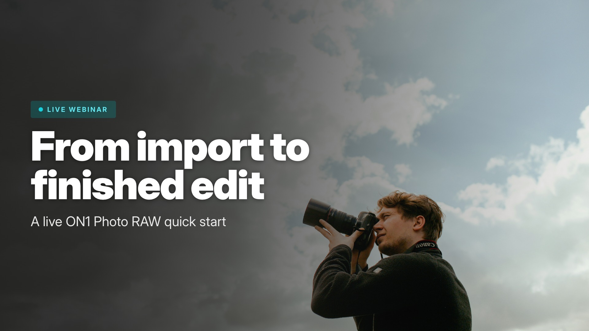 From Import to Finished Edit: A Live ON1 Photo RAW Quick Start