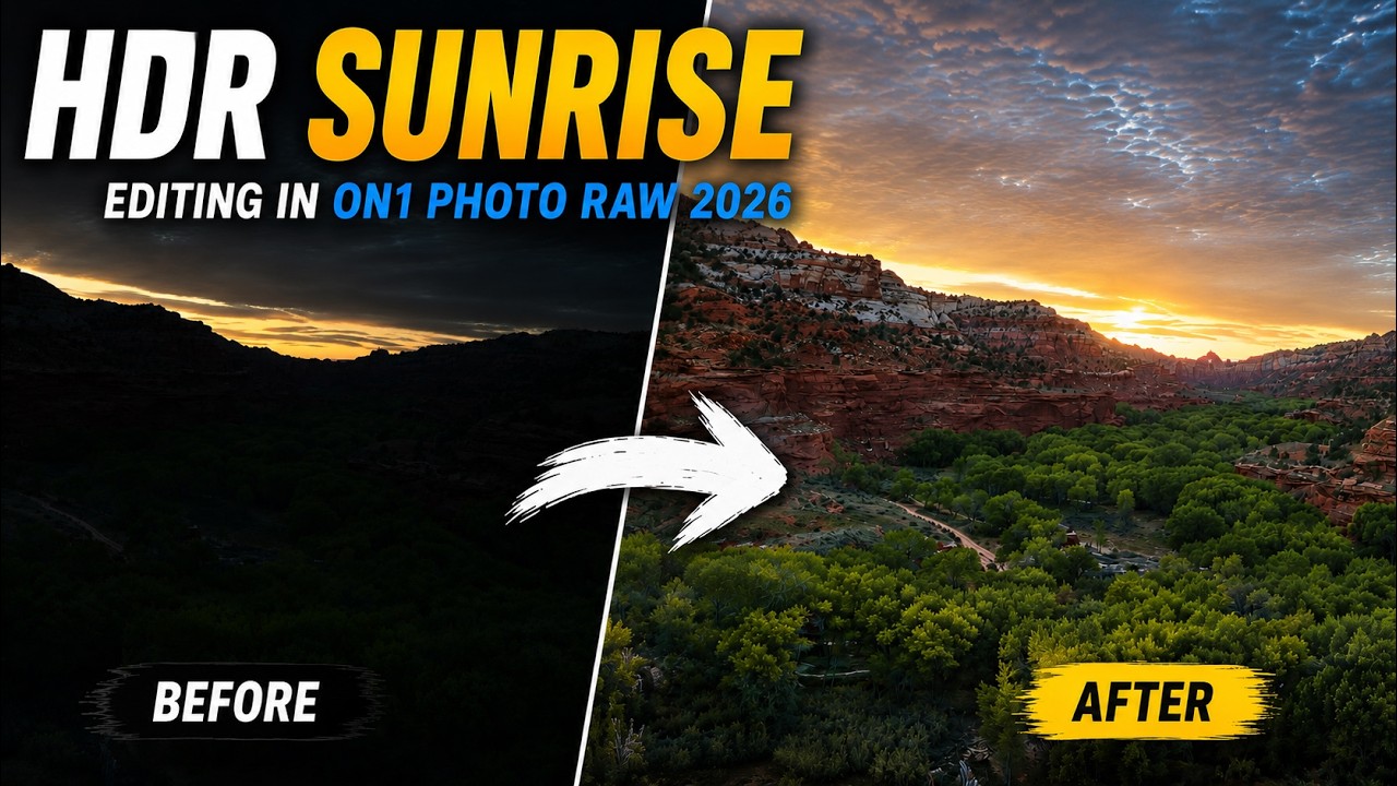 HDR Sunrise Photo Editing in ON1 Photo RAW 2026 | Landscape PhotoKit Sneak Peek
