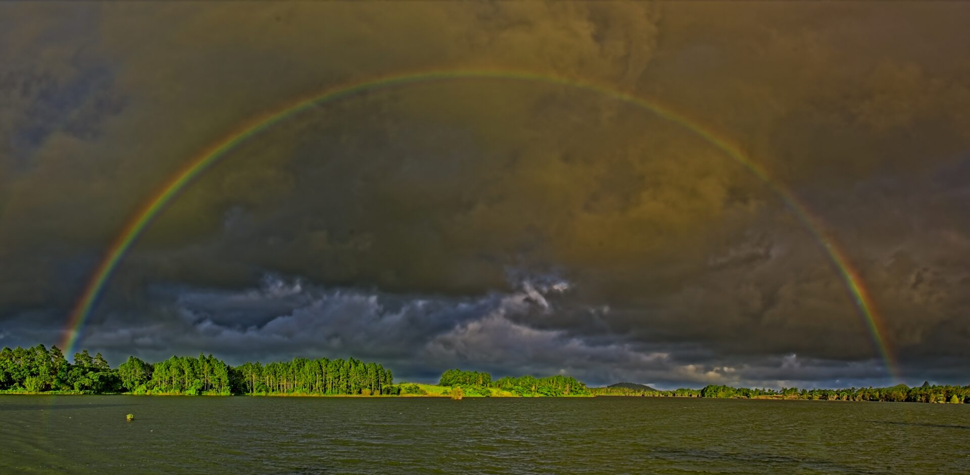 Rainbow over the lake