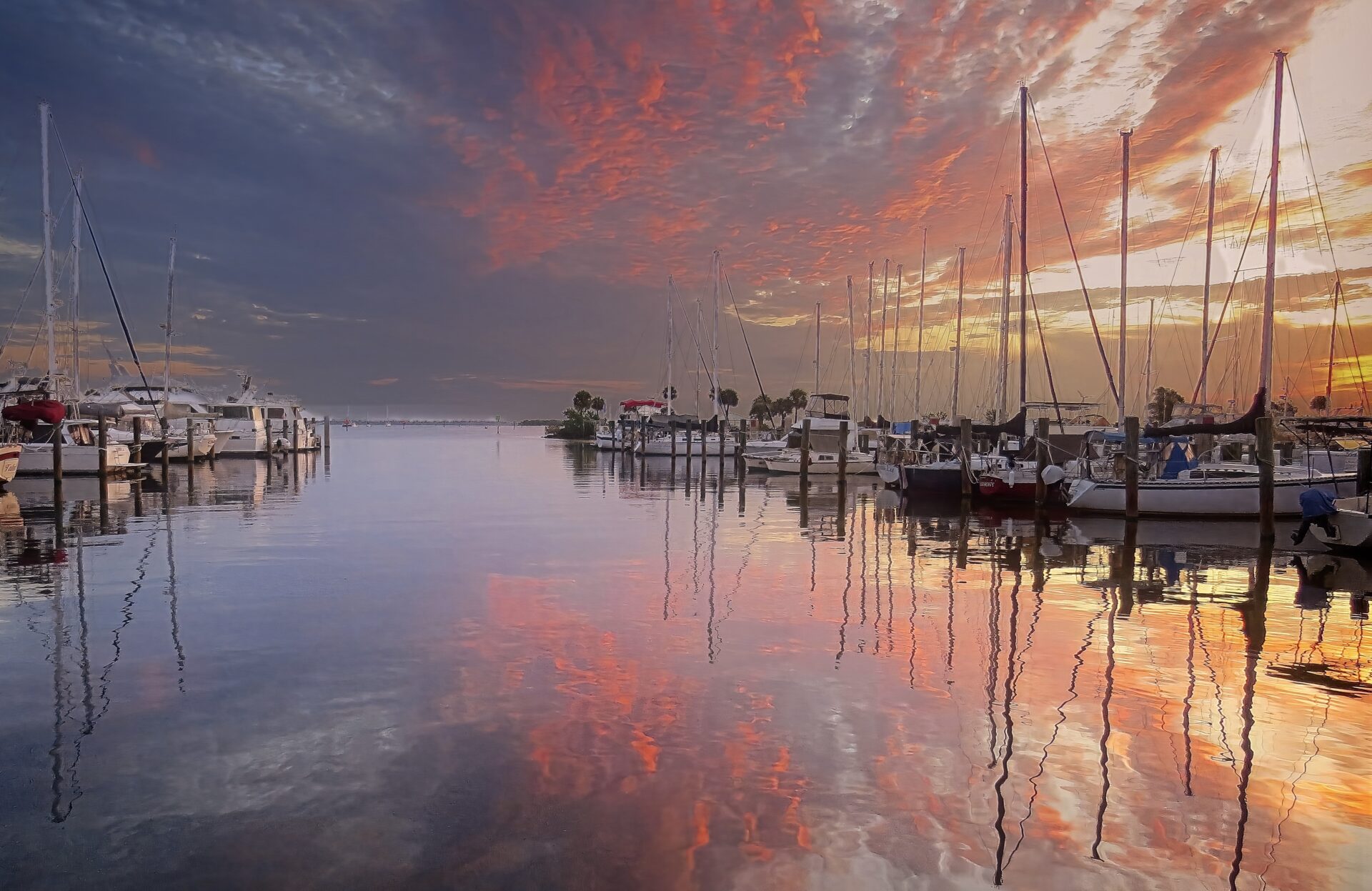 Sunrise at the marina