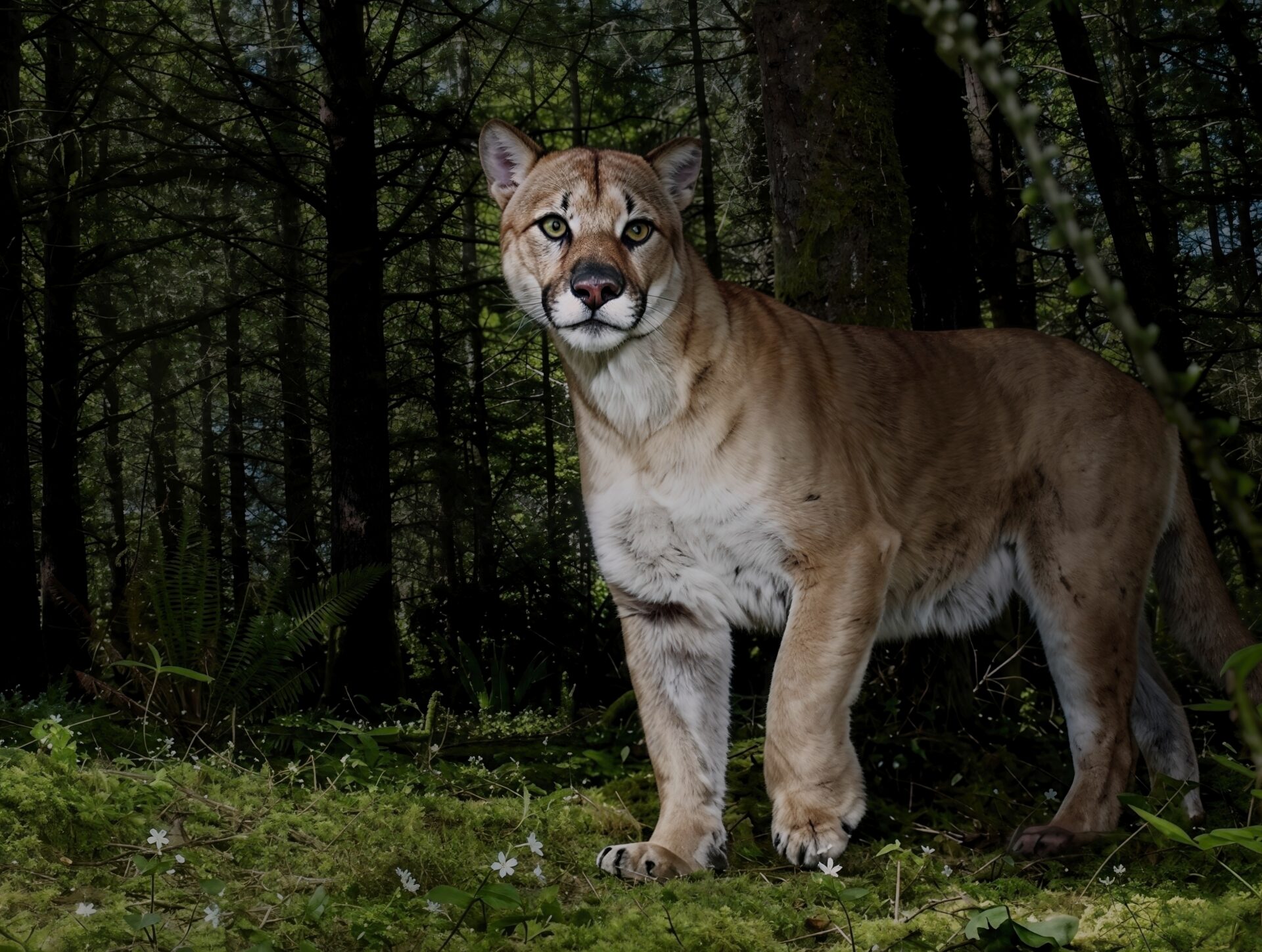 Cougar Siuslaw Forest
