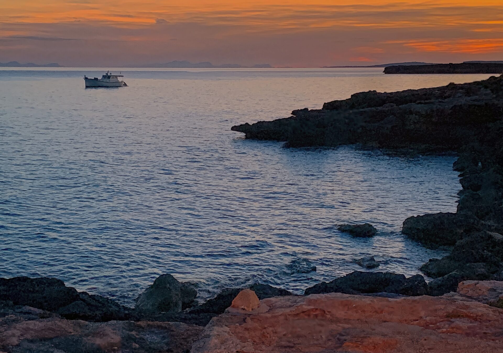 Patrol Boat at Sunset