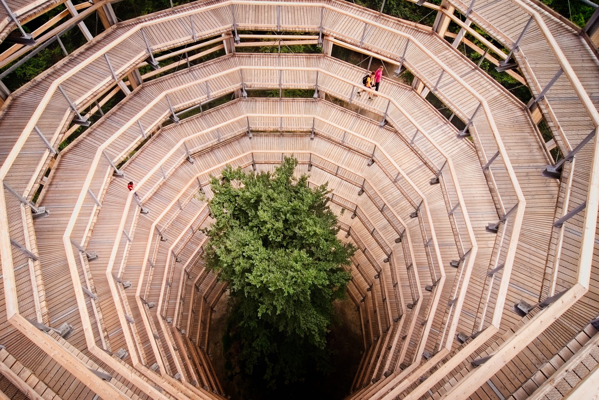 downstairs