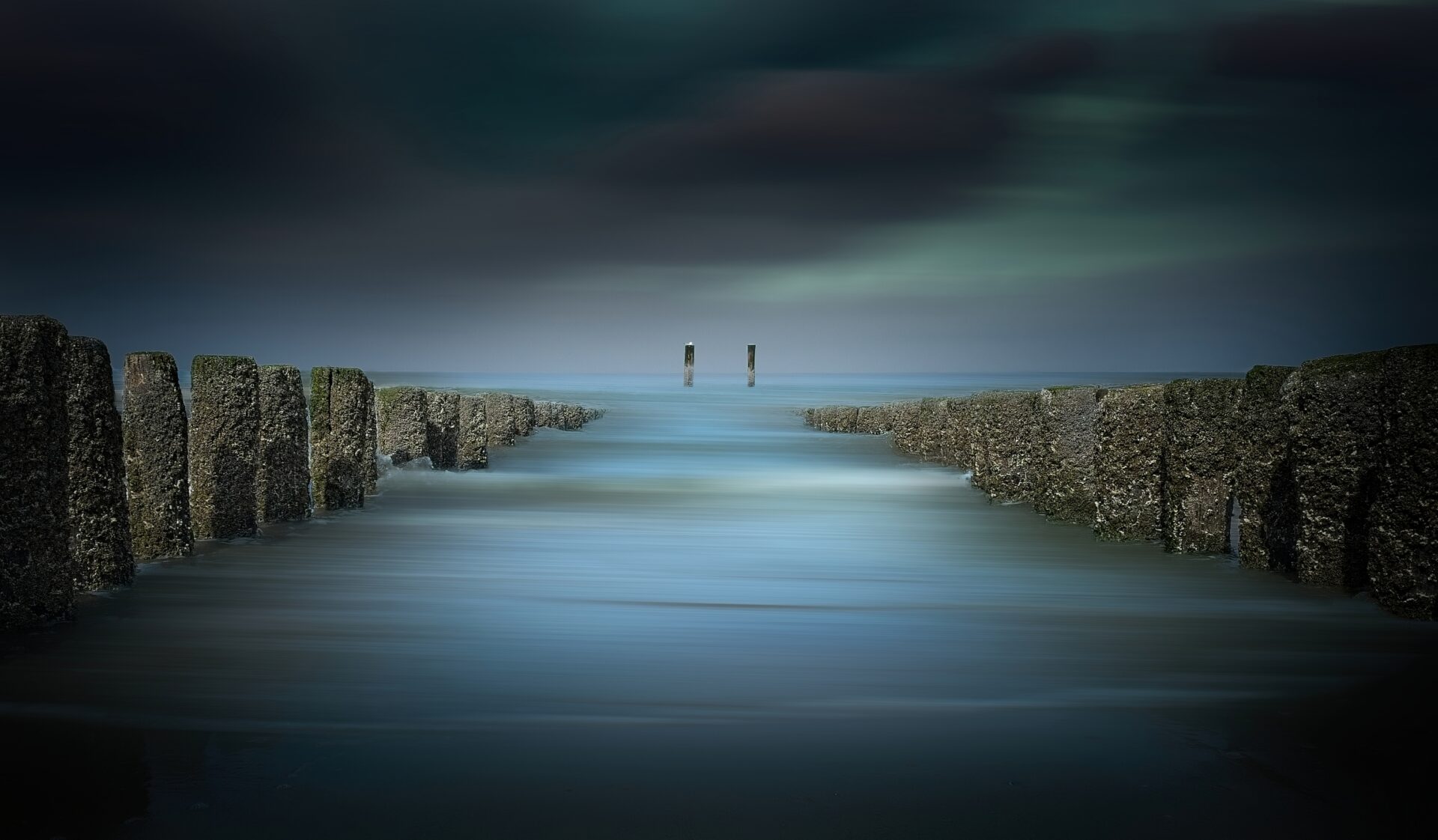 A view of the depths from the beach.