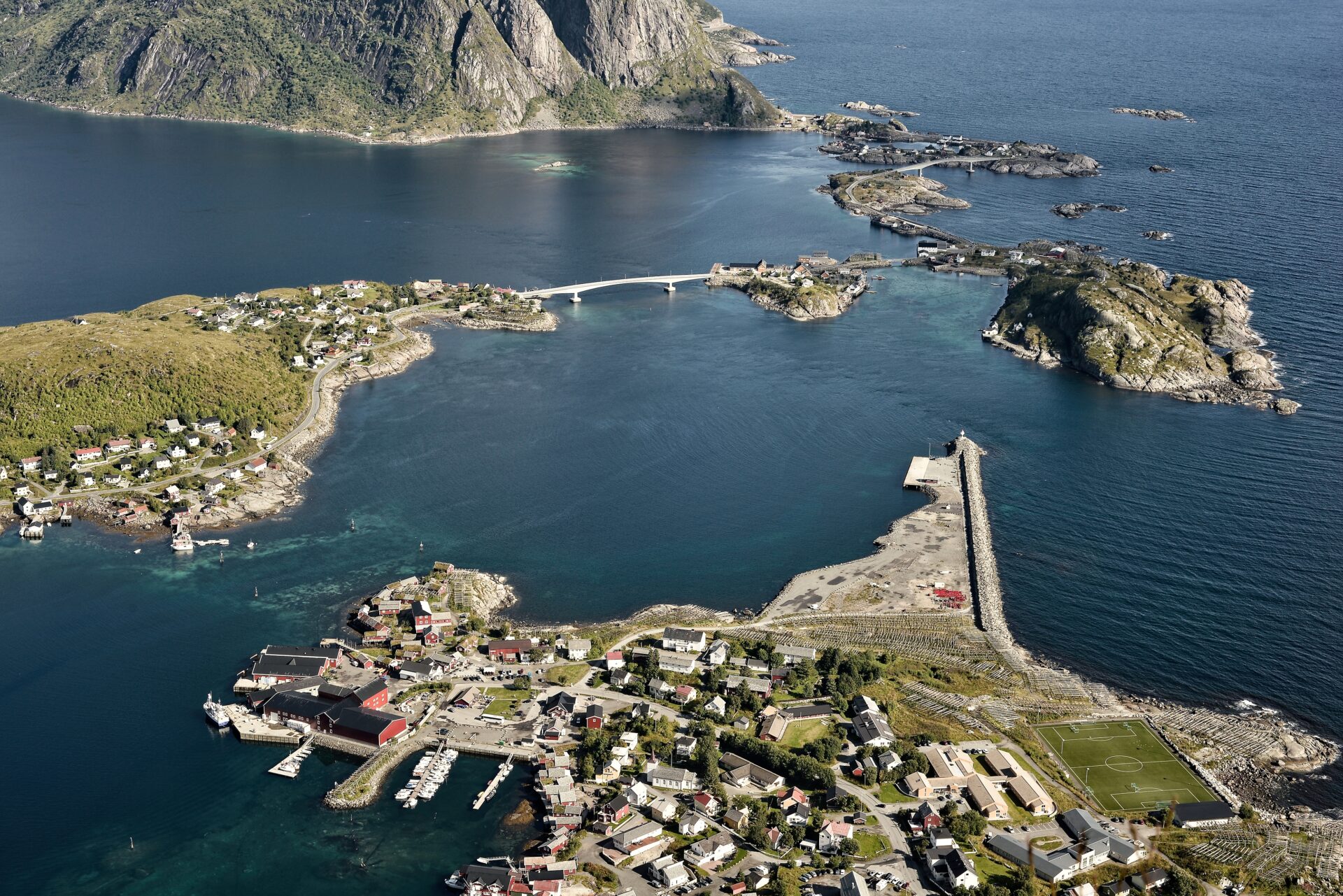 View of the fishing village of Reine (Norway)