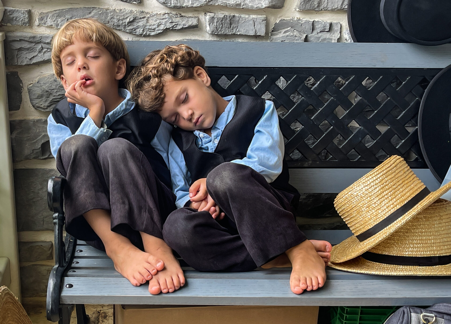 Stoltzfus Twins After A Long Day….