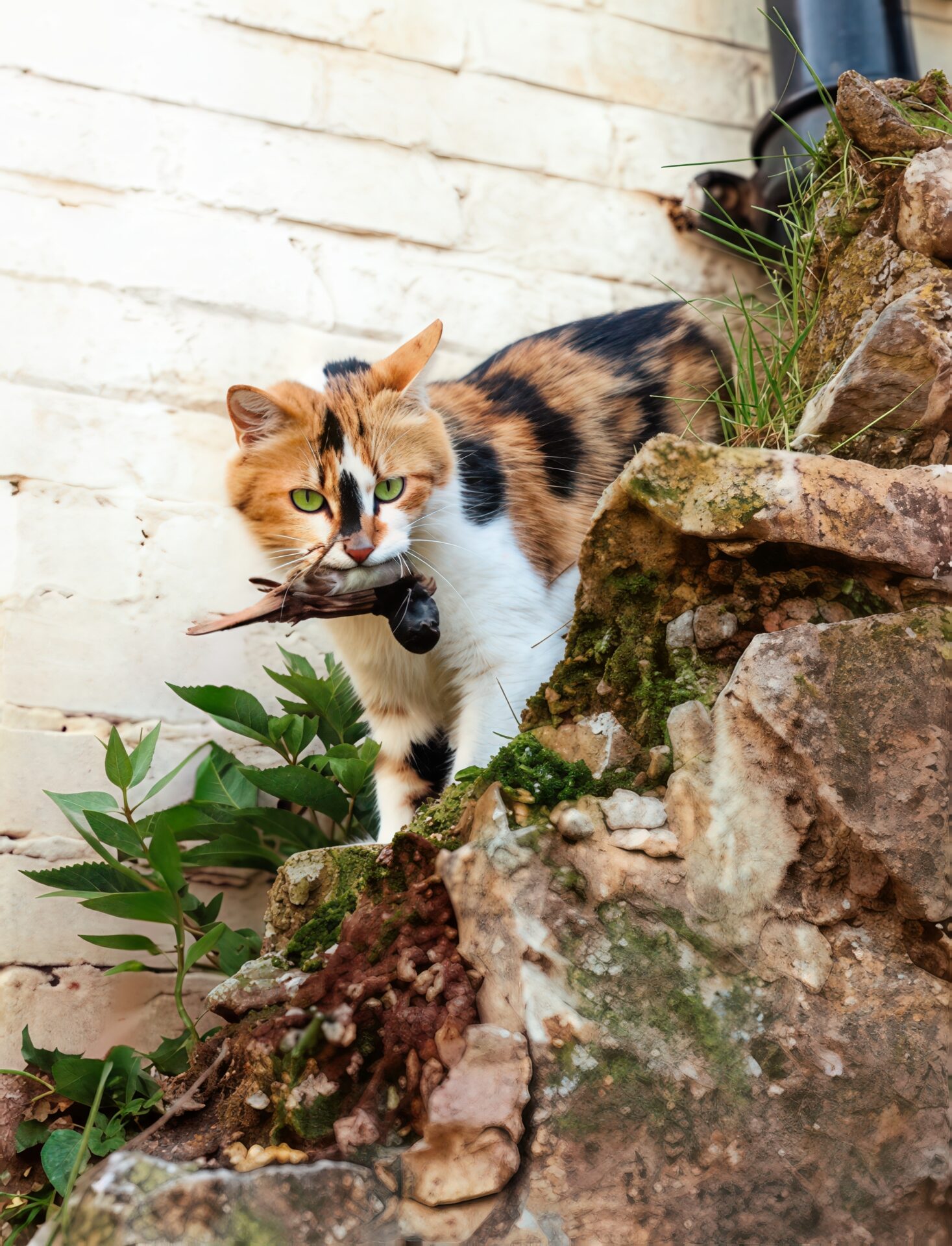 cat looking for lunch