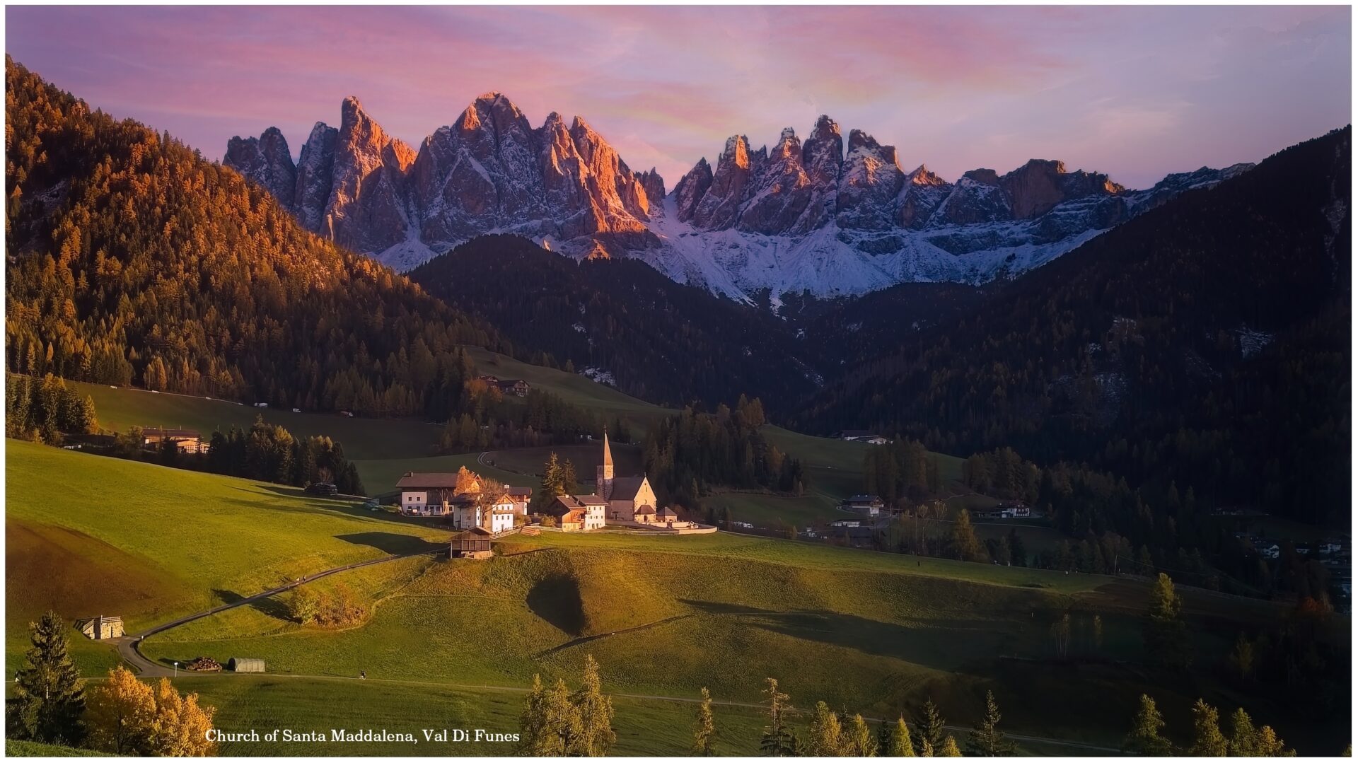 Church of Santa Maddalena, Val Di Funes, Dolomites