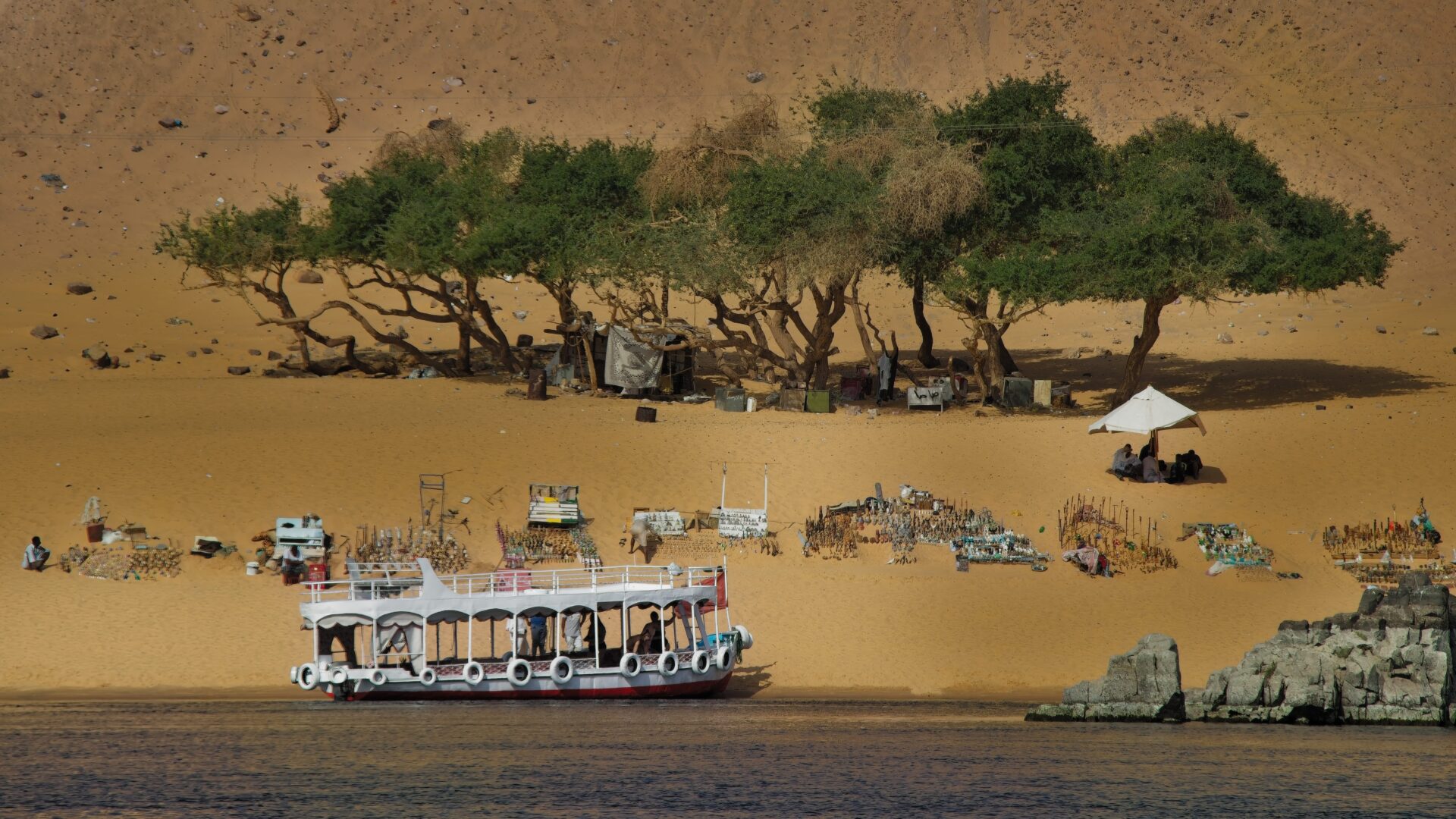 Relief in an arid region