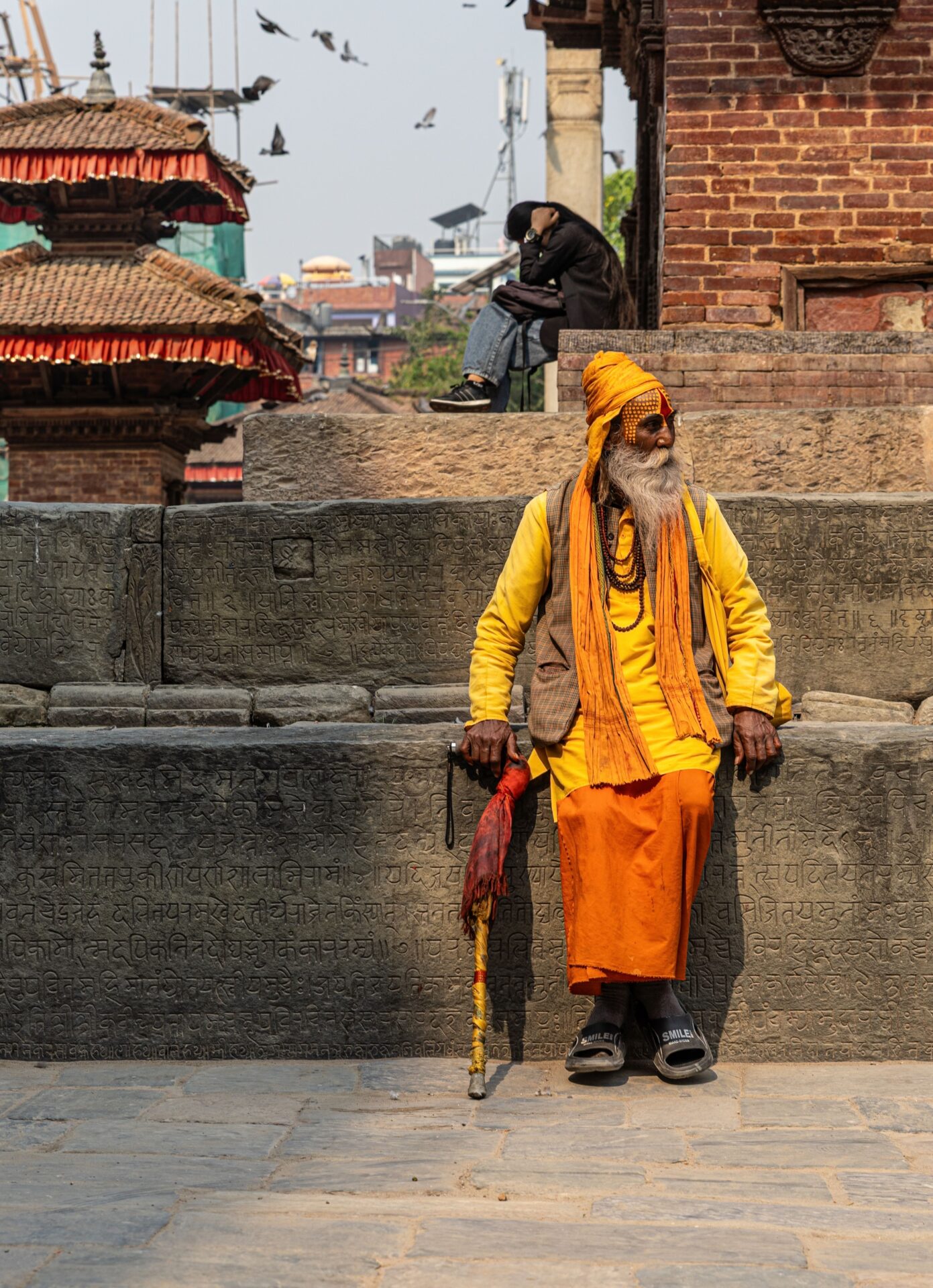 Holy man in Durbar square