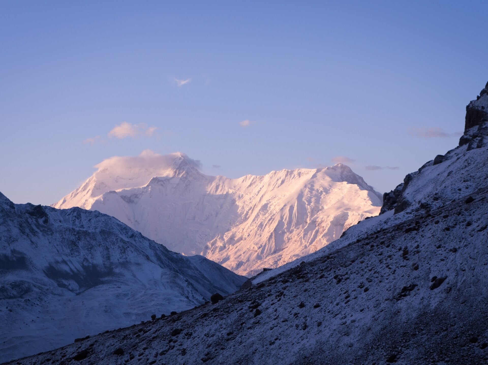 Alpenglow in the Himalayas