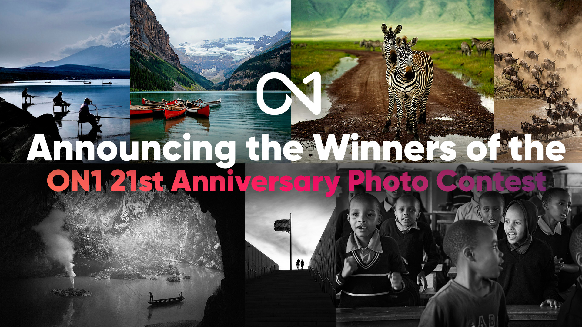Collage of the winning images for the ON1 21st Anniversary Photo Contest