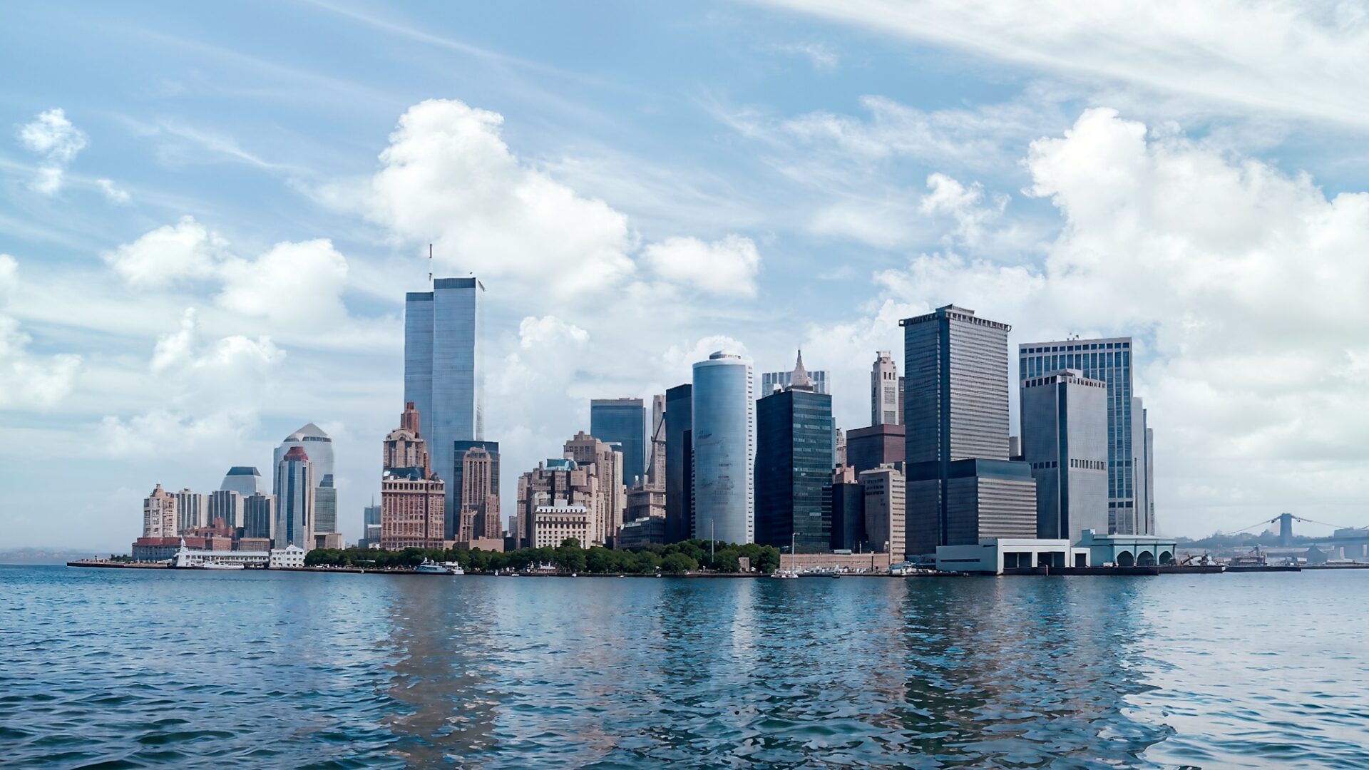 Manhatten from Staten Island Ferry